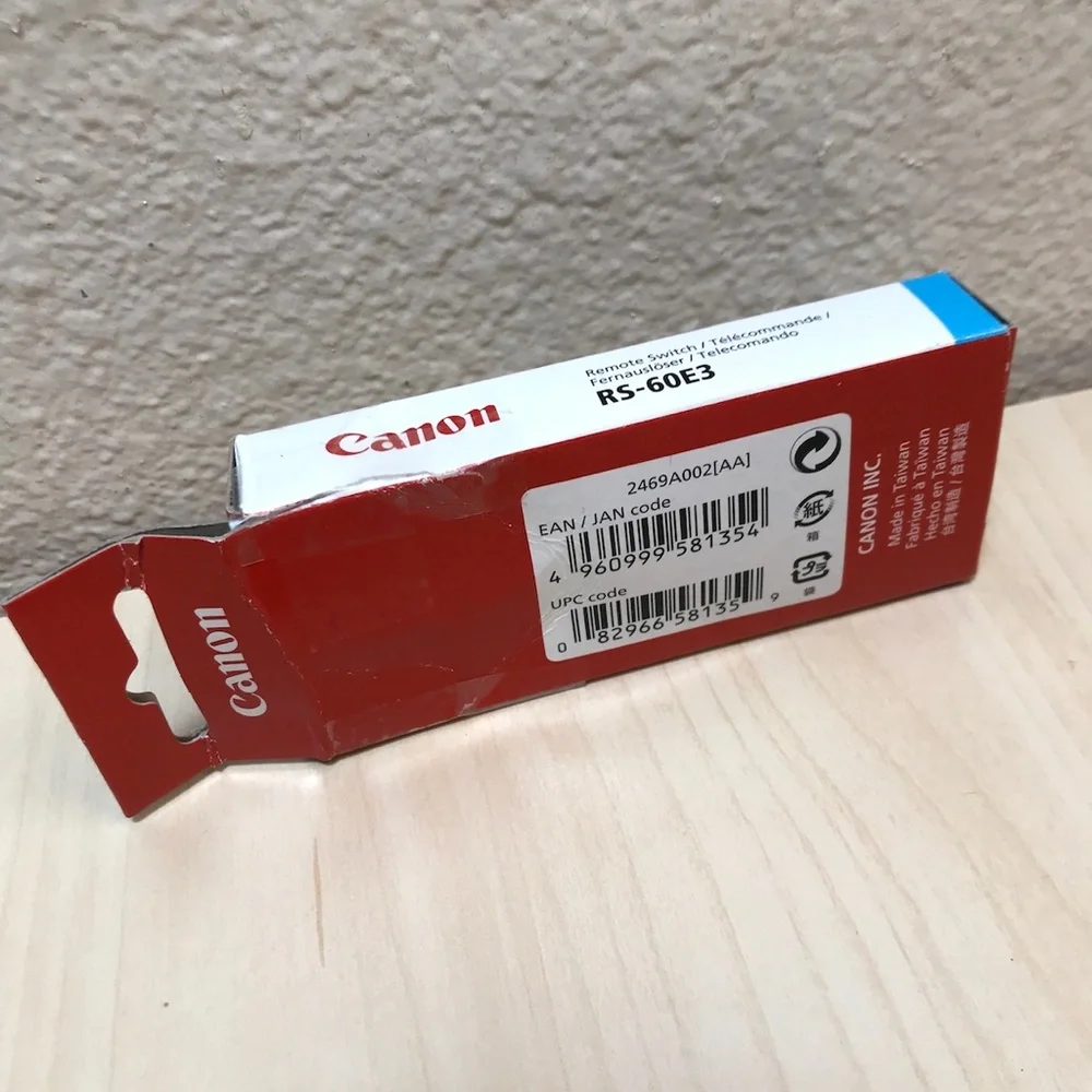 Canon RS-60E3 for EOS Remote Switch. Camera Photography Accessory.